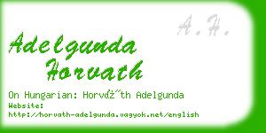 adelgunda horvath business card